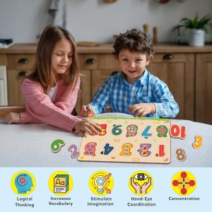 Little Berry My First Wooden Puzzle Board Numbers