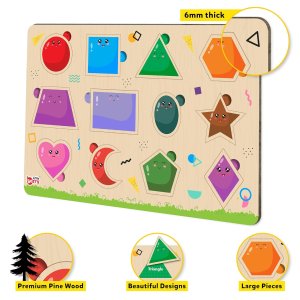 Little Berry My First Wooden Puzzle Board Shapes