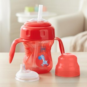 Mee Mee 2in1 Spout and Straw Sipper Cup Red 150ml