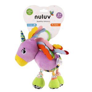 Nuluv Sparkly Unicorn Baby Toy With Rattle