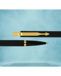 Parker Latitude Matte Black Gold Trim Ball Pen