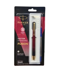 Parker Latitude Standard Chrome Trim Red Ball Pen