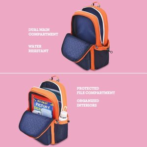 Tommy Hilfiger High School Backpack Blade Bright Orange+Navy