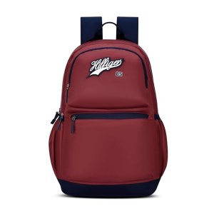 Tommy Hilfiger High School Backpack Satchel Burgundy+Navy