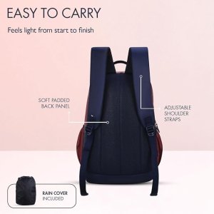 Tommy Hilfiger High School Backpack Satchel Burgundy+Navy