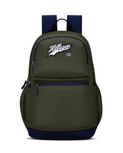 Tommy Hilfiger High School Backpack Satchel Olive+Navy