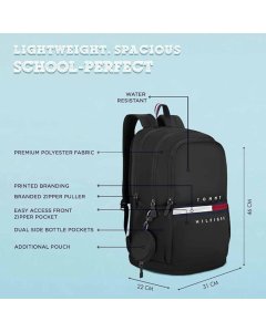 Tommy Hilfiger High School Backpack Trote Black