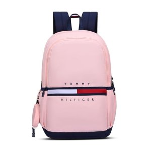 Tommy Hilfiger High School Backpack Trote Blush Pink+Navy