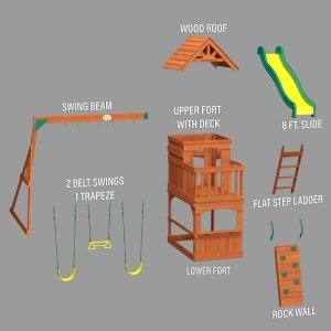 Backyard Discovery Atlantic Play Tower Swings