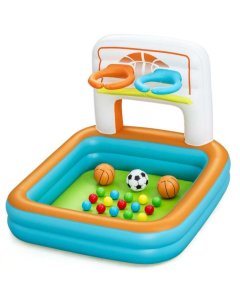 Bestway Inflatable Kick 'N Swish 3-in-1 Multi-Use Ball Pit 52728 47" x 42" x 33"