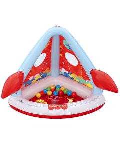 Fisher-Price Rocket Pals Inflatable Indoor and Outdoor Ball Pit with 15 Play Balls 93576