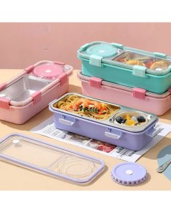 TF Leakproof Stainless Steel Lunch Box With Double Compartment 7106