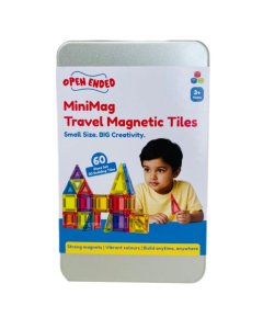Open Ended MiniMag Travel Magnetic Tiles 60 Piece