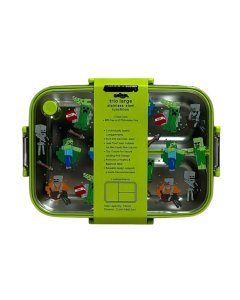 Smiggle Mind Craft Trio Large Stainless Steel Lunchbox
