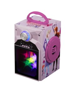 Volkano Disney Frozen Karaoke Bluetooth Speaker with Mic | LED Lighting | Bluetooth Connectivity | Multiple Input | FM Radio Function