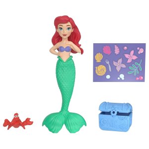 Mattel Disney Princess Ariel Mermaid Small Doll with Sebastian Figure Set