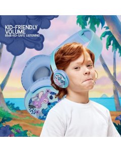 Volkano Disney Stitch Bluetooth Wireless Stereo Headphones | Built-in Microphone | Bluetooth Connectivity | Aux Input | Twist & Fold