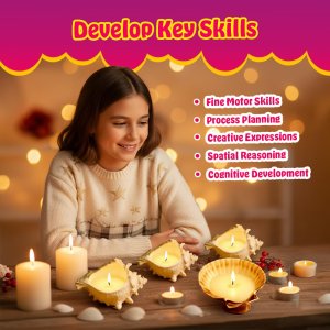 Kreeda Natural Seashells Candle Making Kit
