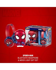 Volkano Marvel Spider-Man Soft Touch Light with Bluetooth Headphone | USB-C Power Supply | Bluetooth Connectivity | Built-in Microphone | Aux Connection | Twist & Fold