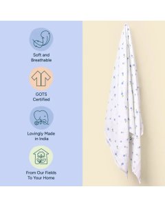 Nintara Baby Muslin Swaddle Purple Blossom