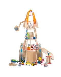 Plum Super Space Rocket Wooden Play Set