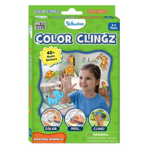 Skillmatics Cling Art Color Clingz Amazing Animals