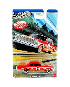 Hot Wheels Ford Galaxy '65 Red Silver Series Vintage Racing Club 4/5 1:64 Scale Diecast Metal Model Car Toy