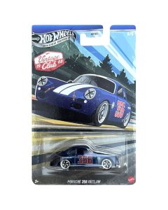 Hot Wheels Porsche 356 Outlaw Blue Silver Series Vintage Racing Club 5/5 1:64 Scale Die Cast Metal Model Car Toy