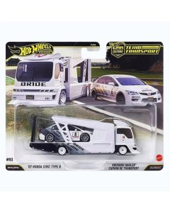 Hot Wheels Team Transport 07 Honda Civic Type R & Kousoku Hauler Camion De Transport Die Cast Model Combo