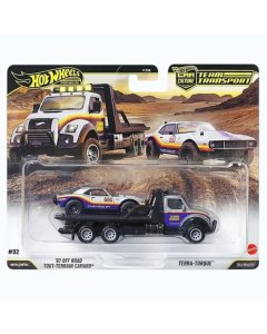 Hot Wheels Team Transport 67 Off Road Tout-Terrain Camaro & Terra-Torque Die Cast Model Combo