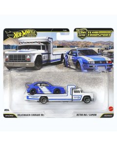 Hot Wheels Team Transport Volkswagen Corrado VR6 & Retro Rig Die Cast Model Combo