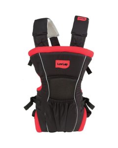 LuvLap Blossom Baby Carrier Black/Red