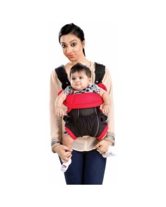 LuvLap Blossom Baby Carrier Black/Red
