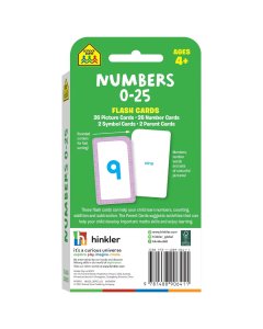 Hinkler Numbers 0-25 Flash Cards Green