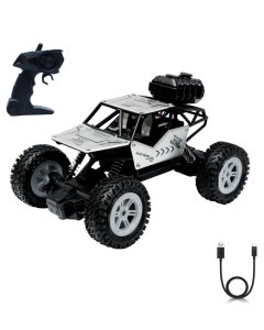 Wonder Toys Off Roading Rock Master Alloy Material Silver | Auto Function | Rechargeable | 1:8 Scale | Powerful Shockers | Remote Control | 2.4GHZ 50 MTRS Range