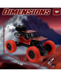 Wonder Toys Rocks Master With Spray | Rechargeable | 2.4G Range Upto 150 Feet | Type-C Direct Charging | 1:18 Scale | Powerful Shockers | Remote Control