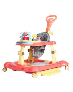SteelBird Baby Walker With Rocker & Jumper Coral