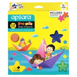 Apsara Pop Star Grip Crayons 12 Shades