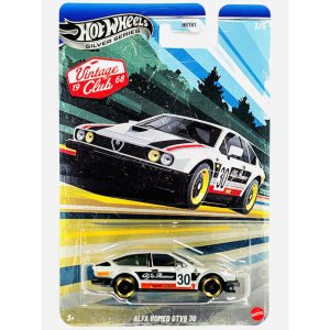 Hot Wheels Alfa Romeo GTV6 30, Silver Series Vintage Racing Club 3/5 1:64 Scale Die Cast Metal Toy Car Model