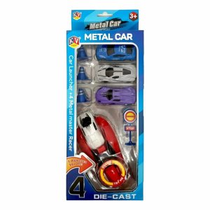 KV Toys 4 Die Cast Metal Racer Car Play Set