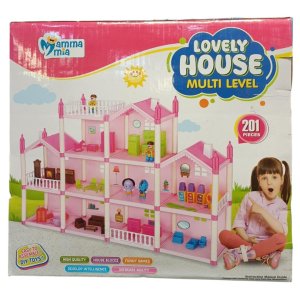 Mamma Mia Lovely Doll House Multi Level 201 Pieces