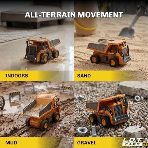 L.O.T Rumble Remote Control Dump Truck Toy 1:64 Scale