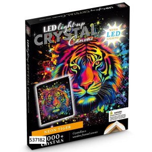 Bookoli LED Light-UP Crystal Canvas Neon Tiger