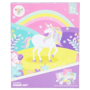 Delhi Toy Company Unicorn Sequin Art