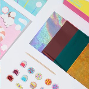 Delhi Toy Company Wooden Charms Candyland Foil Art