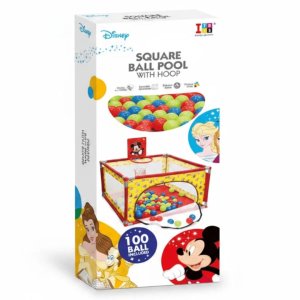 Itoys Disney Mickey Mouse Square Ball Pool With Hoop