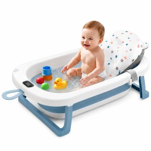 Mee Mee Baby Bath Tub with Sponge Blue