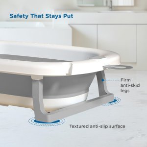 Mee Mee Baby Bath Tub with Sponge Grey