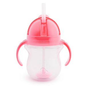 Munchkin Click Lock Tip & Sip Weighted Straw Cup Pink
