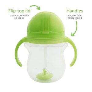 Munchkin Click Lock Tip & Sip Weighted Straw Cup Green
